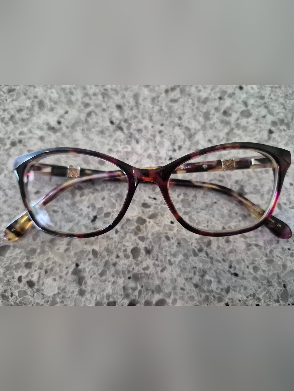 Lilly Pulitzer Duval Tortoise & Plum Acrylic Oval Cat-Eye Eyeglasses